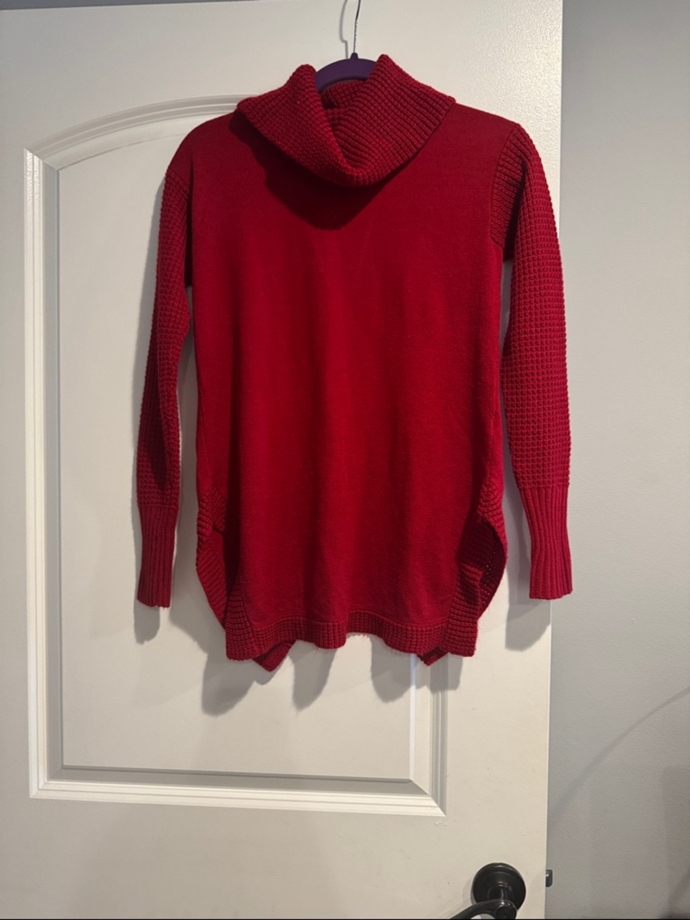 VENUS Red Cowl Neck Knit Sweater